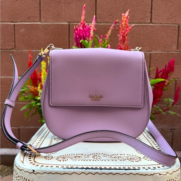 kate spade Handbags - Kate Spade Cameron Street Byrdie Saddle Lilac Petal Crossbody Bag